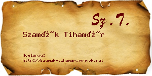 Szamák Tihamér névjegykártya